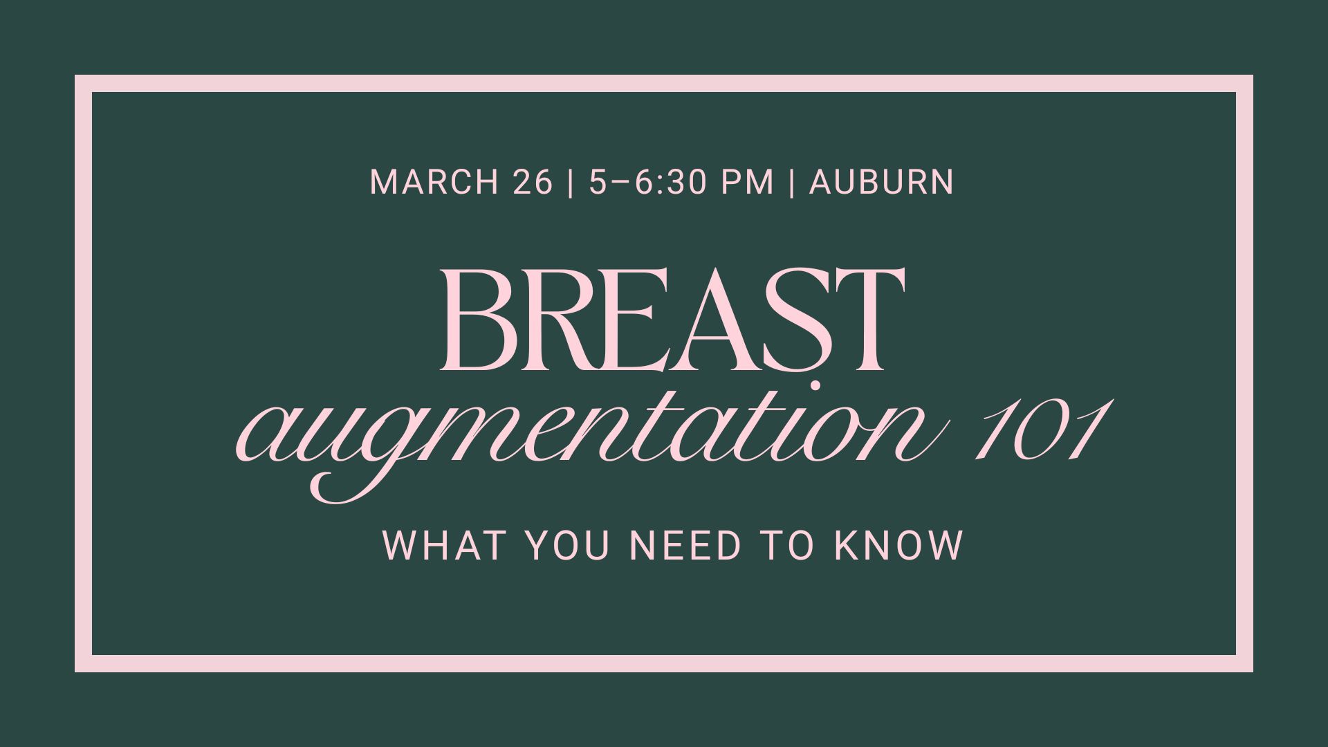 Eye-Lid Surgery Educational Event -Blepharoplasty